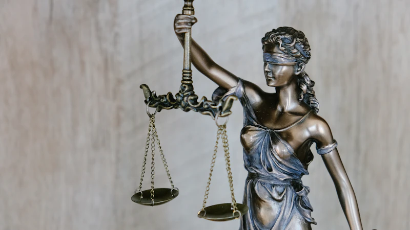 Justitia-Statue mit Waage